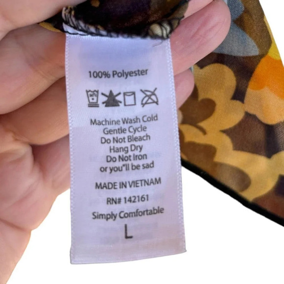 LulaRoe Women's Shirley Yellow Floral Cascading Kimono in Size Large - Picture 6 of 8